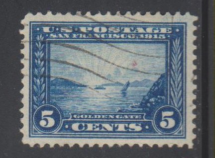 United States,  5c Golden Gate (SC# 399) Used