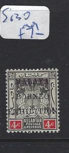 MALAYA  KELANTAN  (P1111B)  4C 1922  MBE SG 30  MOG