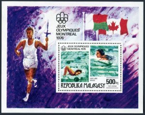 Malagasy Republic 1976 Sc#C156 MONTREAL OLYMPIC GAMES Souvenir Sheet MNH