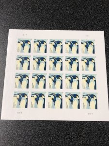 US 4989 PENGUIN - ADDITIONAL OUNCE Stamps Sheet of 20 Mint Never Hinged