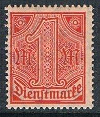 Germany O10, 1m Numeral, MNH, F-VF