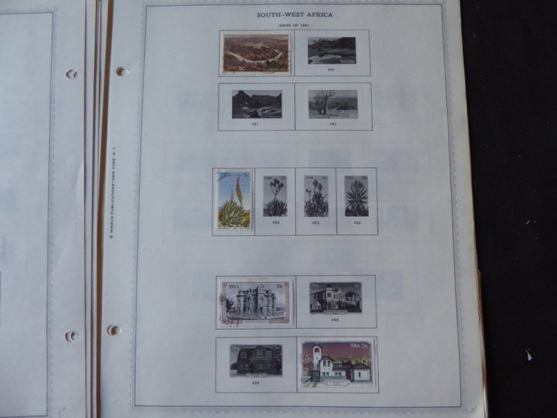 South West Africa 1923-1986 Stamp Collection on Album Pages