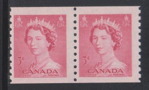 Canada, 3c Queen Elizabeth II (SC# 332) MNH PAIR