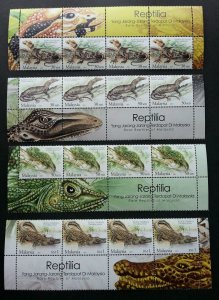 Rare Reptiles Of Malaysia 2005 Crocodile Lizard Chameleon (stamp with title) MNH