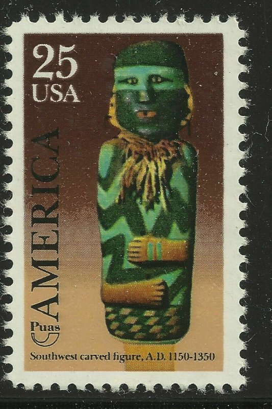 US Scott #2426, Single 1989 Southwest Carved Figure 25c VF MNH