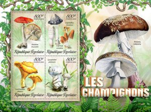 Togo 2019 MNH Mushrooms Stamps Amanita Lycoperdon Fungi Nature 4v M/S