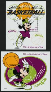 Nevis 1120-3 MNH Disney, Sports, Basketball