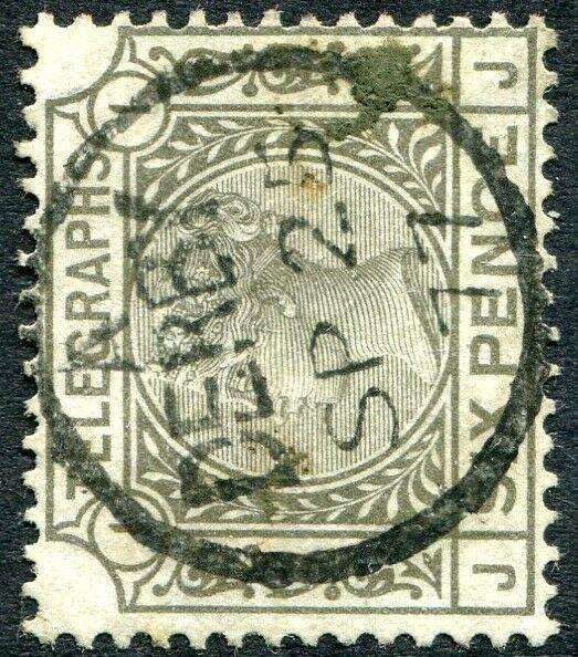 1876 6d Grey Plate 1 Telegraph Derby cds Sg T6 V81485