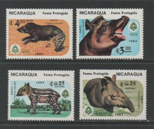 Thematic Stamps Animals - NICARAGUA 1984 WILDLIFE  PROTECT'N2636/9 4v mint