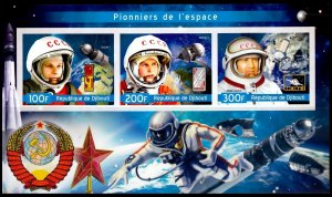 DJIBOUTI SPACE RUSSIA ASTRONAUTS GAGARIN VOSTOK VOSKHOD ESPACE IMPERFORATED