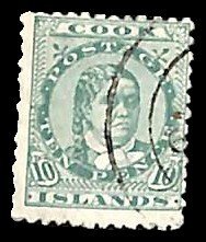 Cook Islands 1893, 10d, WM1, perf. 12:11.5, used, Used