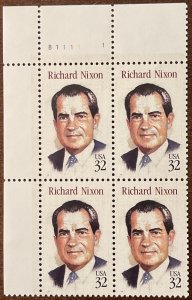 Scott #2955 32¢ Richard Nixon MNH VF block of 4