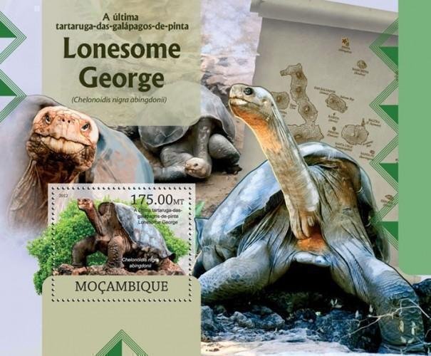 Mozambique MNH S/S Lonesome George Turtle 2012