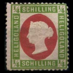 HELIGOLAND 1873 - Scott# 8 Queen V 1/4s Used