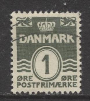 Denmark - Scott 220 - Definitive Issue -1933 - Used - Single 1o Stamp