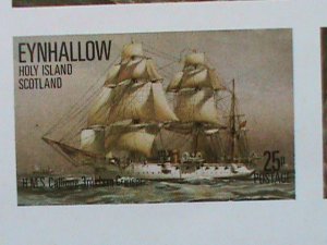 ​EYNHALLOW SCOTLAND STAMP:BATTLE SHIPS- MNH - MINI SHEET NO GUM AS ISSUED