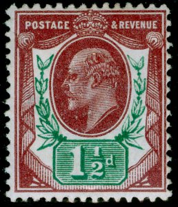 SG287 SPEC M10(-), 1½d reddish purple & dp green, M MINT. UNLISTED. HENDON CERT