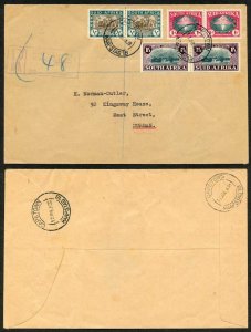 South Africa SG82/4 Set on Registered FIRST DAY Cover