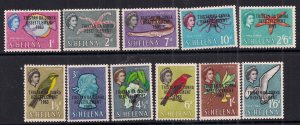 Tristan Da Cunha 1963 QE2 Short Set of 11 Resettlement MM to 2/-6d SG 55 - 65...