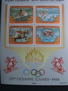 YEMEN STAMP -1984 SUMMER OLYMPIC GAMES-LOS ANGELES-U.S.A. MNH S/S SHEET VF