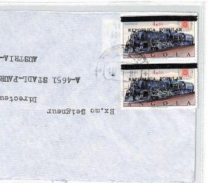 Angola *REPUBLICA POPULAR* Overprint 4e50 RAILWAY ENGINE Cover TRAINS 1980 BU54