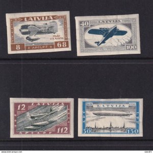 Latvia 1933 Air Post Zeppelin Signed Imperf MH CV 250 euro 15410