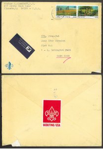 U.S.A. SC#2160-2161 Scouts and YMCA Youth with Scouts label (1985) Cover