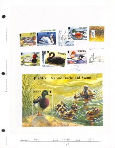 Jersey, Postage Stamp, #1116-1122 Mint NH, 2004 Ducks & Swans