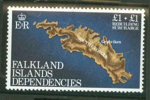 Falkland Islands/Dependencies (1L) #1LB1 Mint (NH) Single