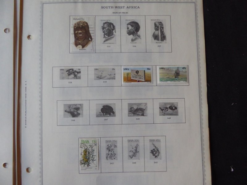 South West Africa 1923-1986 Stamp Collection on Album Pages