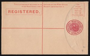 NEW SOUTH WALES Registered Envelope: 1898 QV 3d, size F. H&G C11.