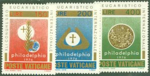 VATICAN 592-4 MNH BIN $0.80