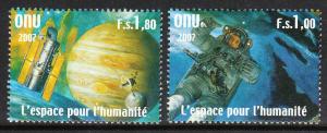 476-77 United Nations Geneva 2007 Space for Humanity MNH