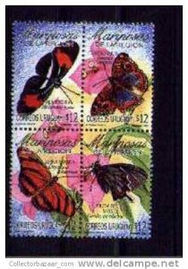 URUGUAY STAMP MNH  insects butterflies Sc#2000