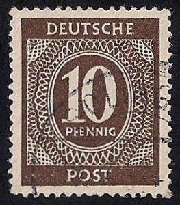 Germany #537 10pf Numeral used EGRADED XF-SUPERB 96 XXF