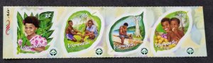 Vanuatu Reforestation 2002 Tree Leaf Fruit Boat (stamp) MNH *odd shape *unusual