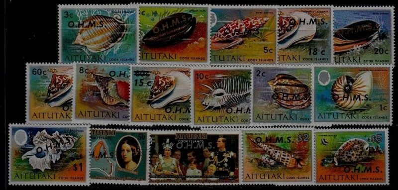 Aitutaki O1-16 MNH Shells SCV74.35