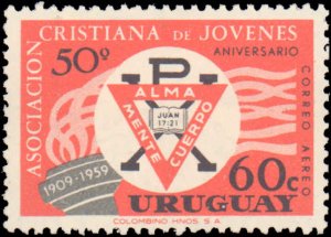 Uruguay #C200-C202, Complete Set(3), 1959, Never Hinged