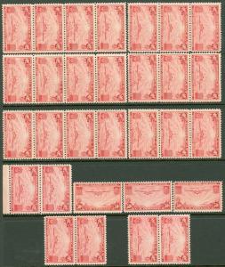 EDW1949SELL : USA 1937 Scott #C22. 30 stamps. All Fresh & MNH. Catalog $330.00.