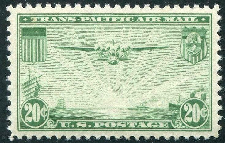 HERRICKSTAMP UNITED STATES Sc.# C21 1937 Clipper Superb NH Stamp