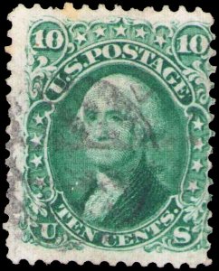 US Stamps Sc # 68 10¢ Green  1861 