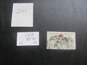 FRANCE 1918 USED SC B11 SET VF/XF 20 EUROS  (241) NEW COLLECTION.