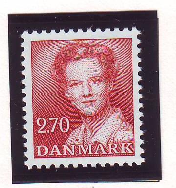 Denmark Sc 708 1984 2.7 kr red Queen stamp mint NH