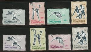 RWANDA Scott 76-83 MNH** 1964 Tokyo Olympic set