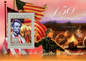 Guinea 2011 - 150th Anniversary of the American Civil War. Mi 8366/Bl.1952