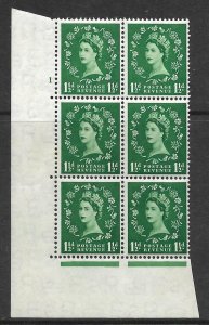 1½d Wilding Tudor Wmk Cylinder 1 No Dot perf type A(E/I) UNMOUNTED MINT/MNH