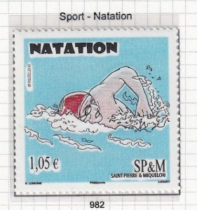 SPM ,  St. Pierre et Miquelon 2010 - Natation   - MNH single  # 913