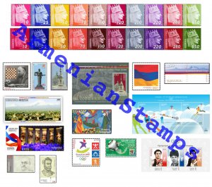 Armenia MNH** 2010 Complete Full Year Set Mi 685-723 Sc 819-853 + Self Adhesives