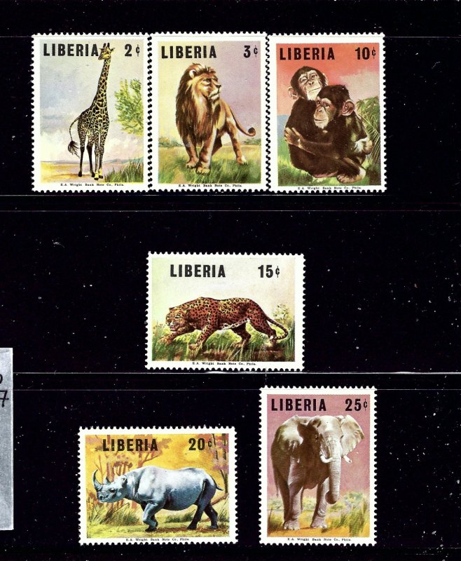 Liberia 451-52/454-57 MNH 1966 Wild Animals  part set