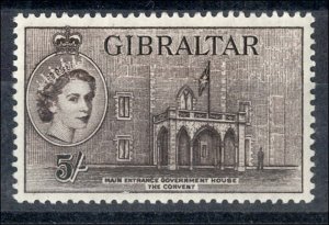 Gibraltar 1953 5s fine mint sg156 cat £40